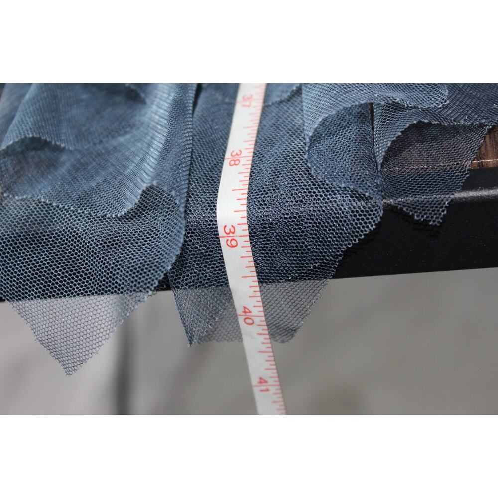 Tiered Tulle Maxi Skirt Long Length Grey Blue Dark Fairy Magical Witchy Hippie - Picture 9 of 9